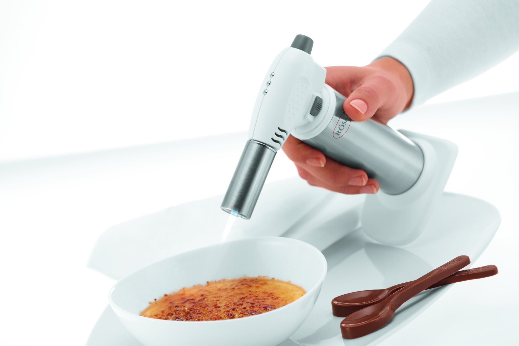 EAN 4004293128447 - RÖSLE 12844 máquina de creme brulee Acero inoxidable, Blanco 40 ml imagen 2