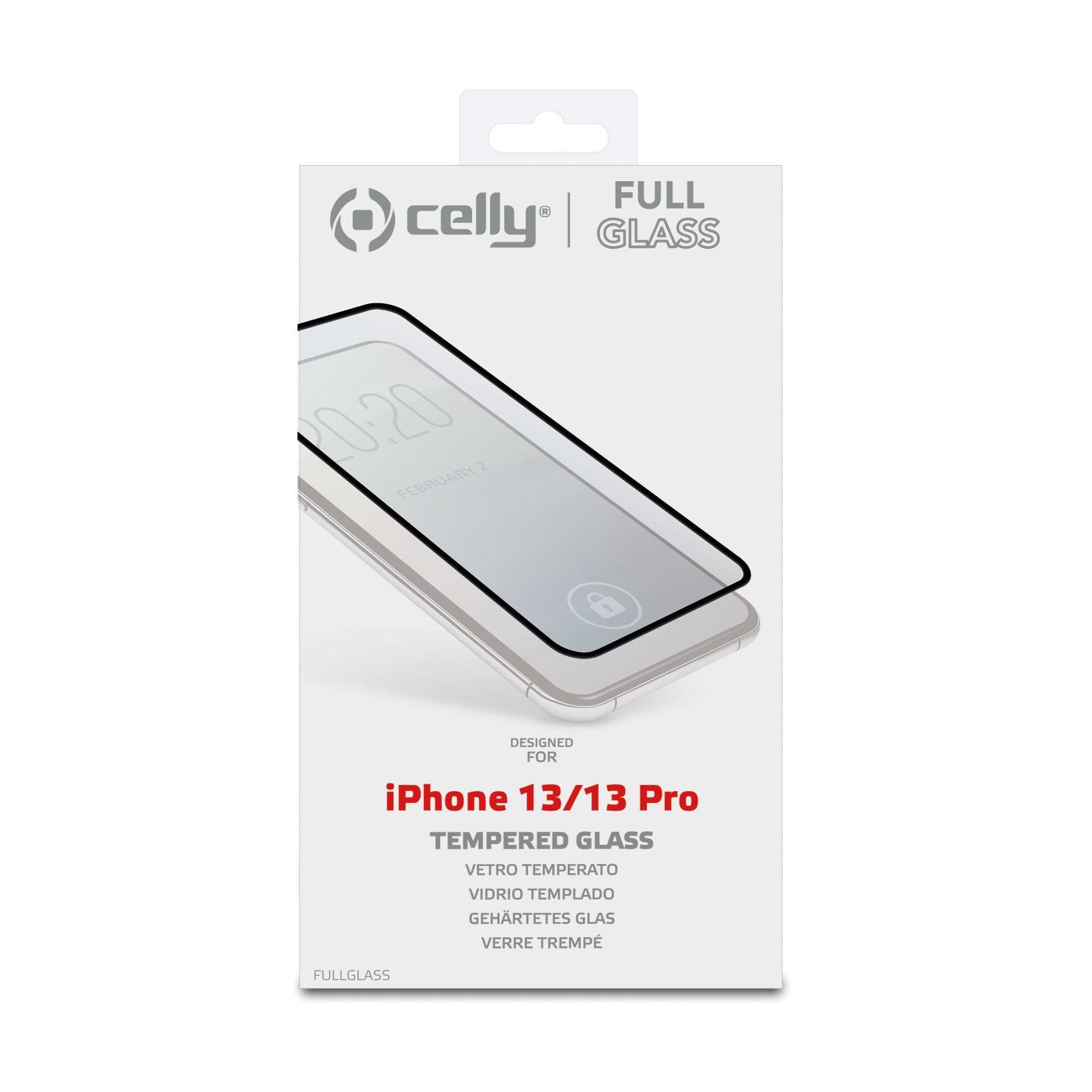 Celly Full Glass Protector De Pantalla Iphone 13, Iphone 13 Pro
