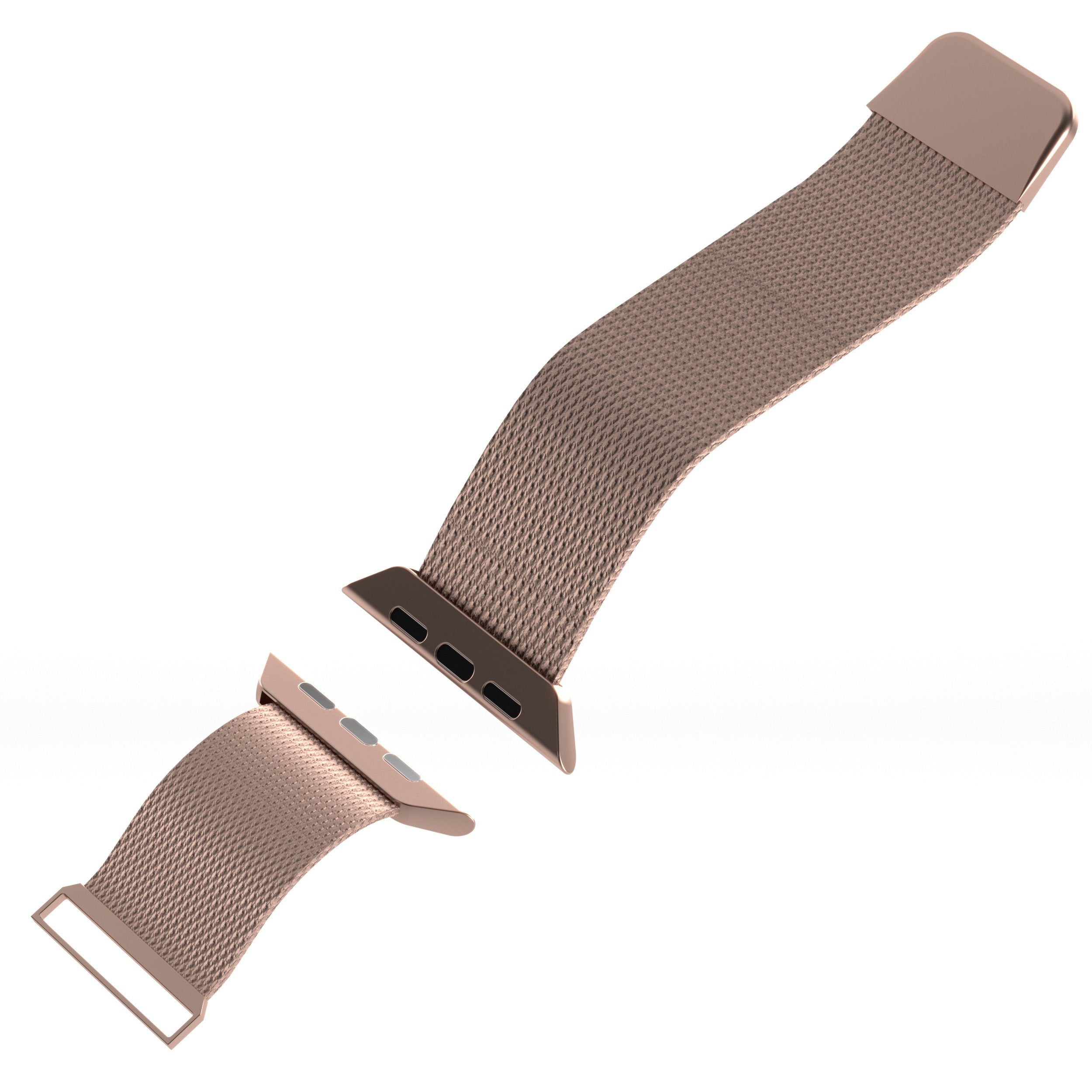 Puro Milanese Magnetic Band - Pasek Ze Stali Nierdzewnej Do Apple Watch 38/40/41 Mm (Rózowe Zloto)