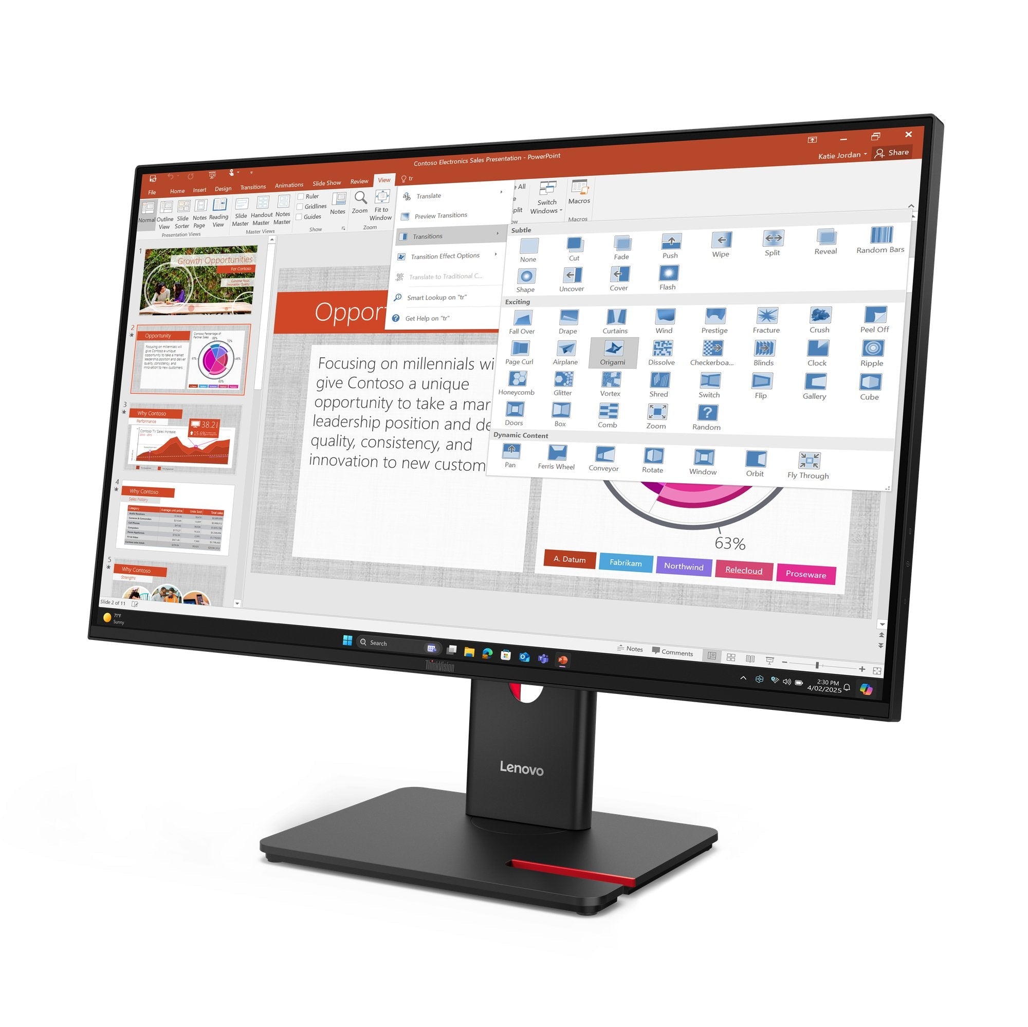 EAN 0198155815652 - Lenovo ThinkVision T27-40 LED display 68,6 cm (27") 1920 x 1080 Pixeles Full HD Negro imagen 2
