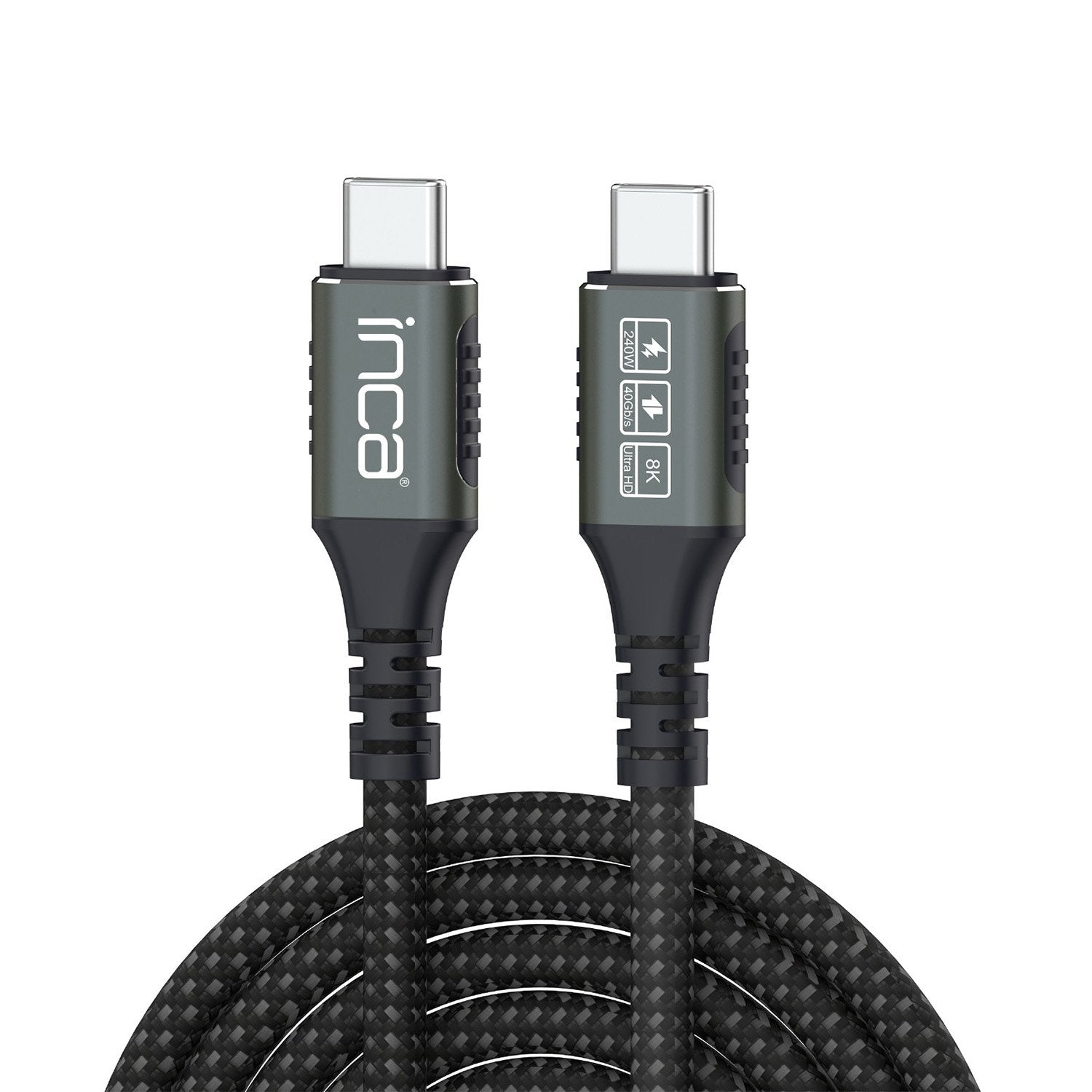 Inca Usb-Cable Usb-C4.0 40gbps Pd3.1 240w 8k-Ultrahd 0.80m