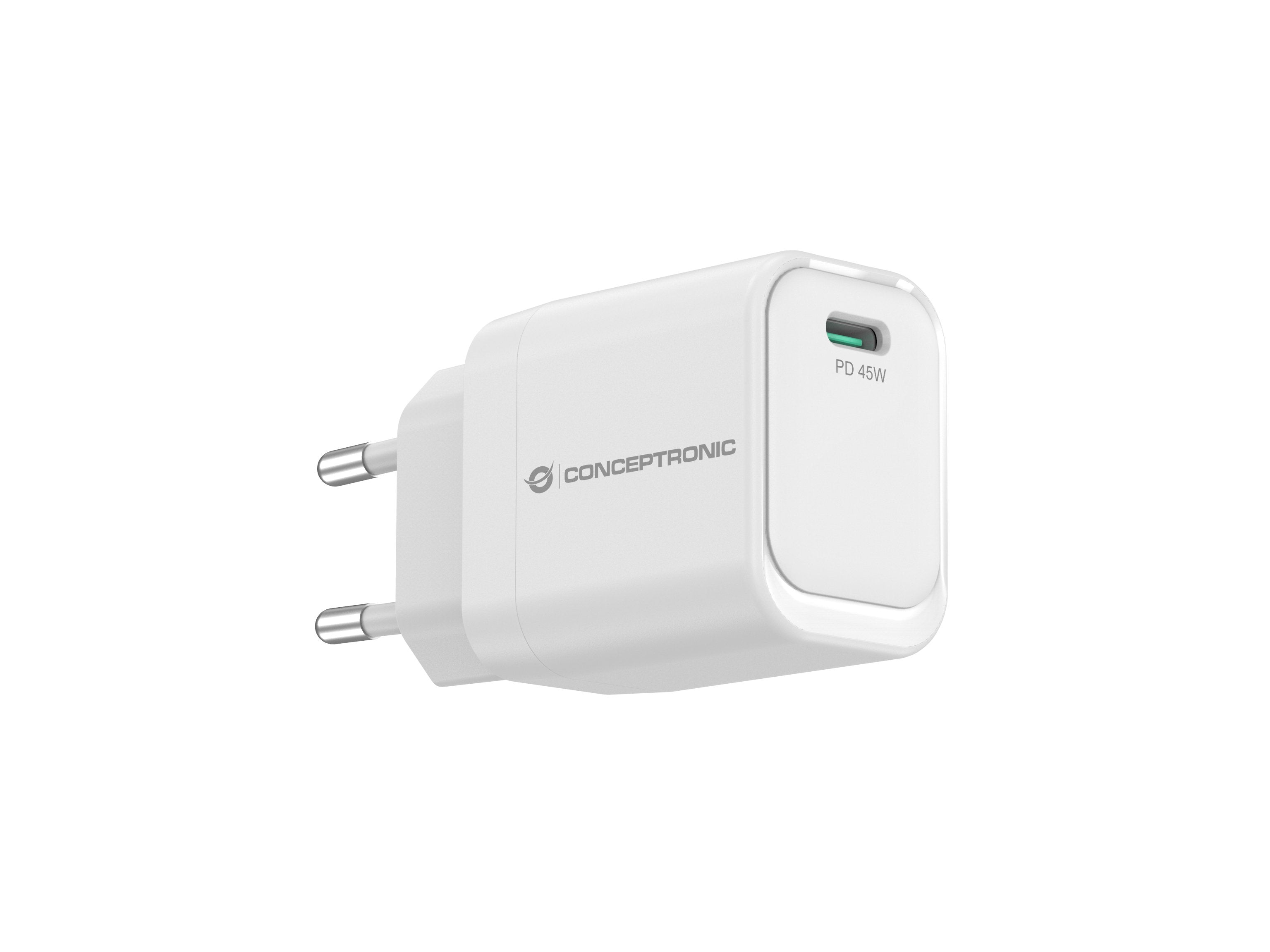 Conceptronic Cargador 1port Gan Usb-C 45wpd3.0 Pps Ws