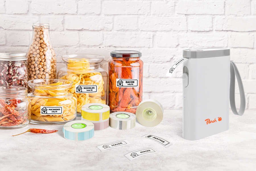 Rollo De Etiquetas Melocotón Pe102 (14x40 Mm, 180 Piezas, Transparente)