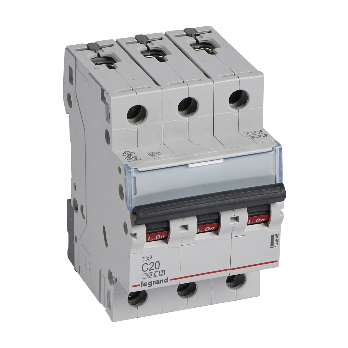 Legrand 403546 Tx3 Ls-Interruptor C 20a 3-Polos 6ka 400vac 3te