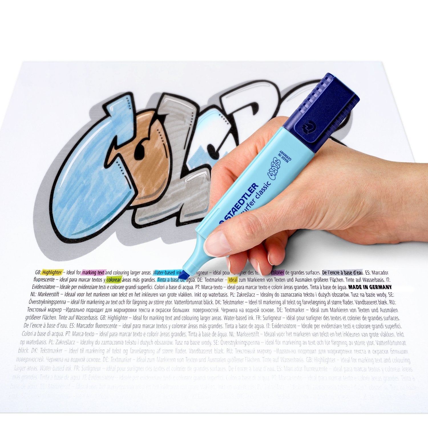 EAN 4007817153352 - Staedtler 364 C4 E1 marcador 4 pieza(s) Punta de cincel Negro, Azul, Turquesa, Violeta imagen 4
