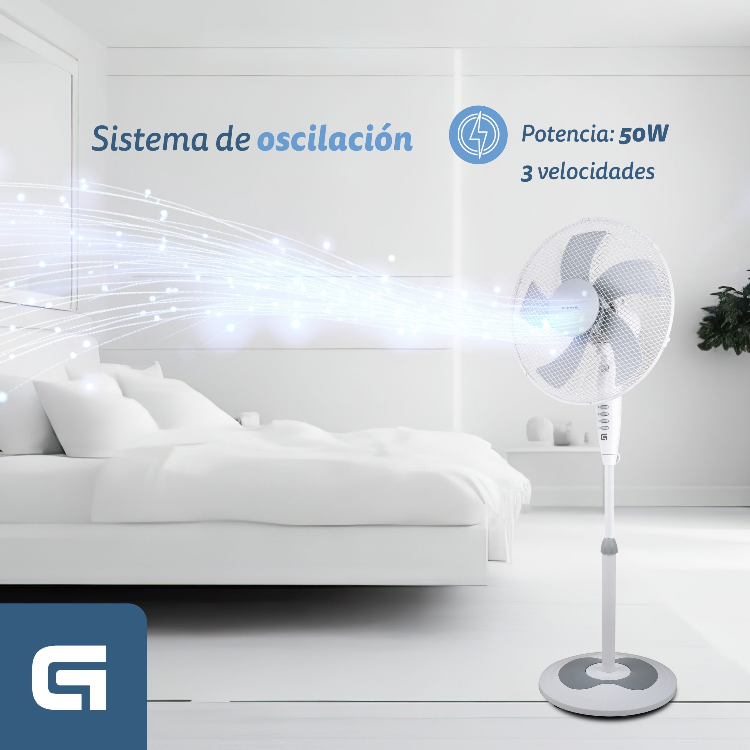 EAN 8426156012797 - Grunkel FAN-165R ventilador Blanco imagen 2