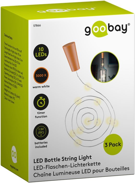 Goobay 57866 Iluminación Decorativa Cadena De Luces Decorativa 10 Bombilla(S) Led 0,04 W