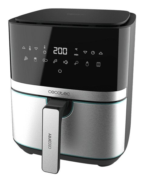 EAN 8435484033176 - Cecotec 03317 freidora Sencillo 5,5 L Independiente 1700 W Freidora de aire caliente Negro, Acero inoxida imagen 2