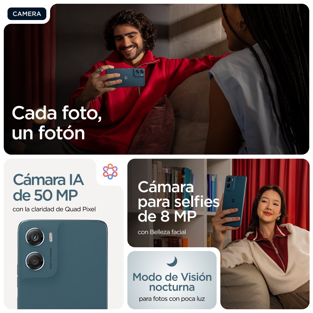 EAN 0840493601816 - Motorola moto g06 17,5 cm (6.88") SIM doble Android 15 4G USB Tipo C 4 GB 64 GB 5200 mAh Azul imagen 13
