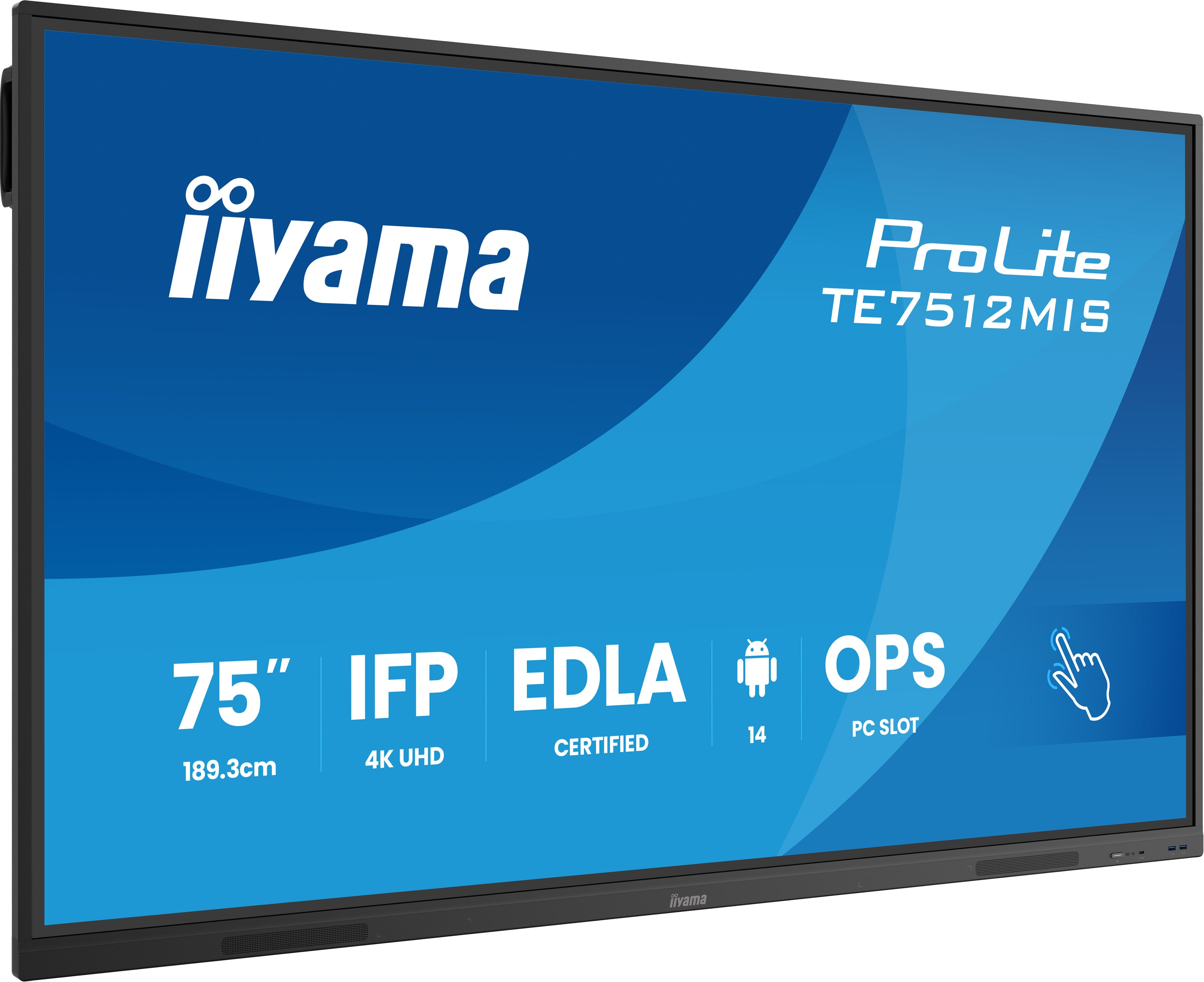 EAN 4948570125494 - iiyama TE7512MIS-B4AG pantalla de señalización Panel plano interactivo 190,5 cm (75") LCD Wifi 400 cd / m imagen 1