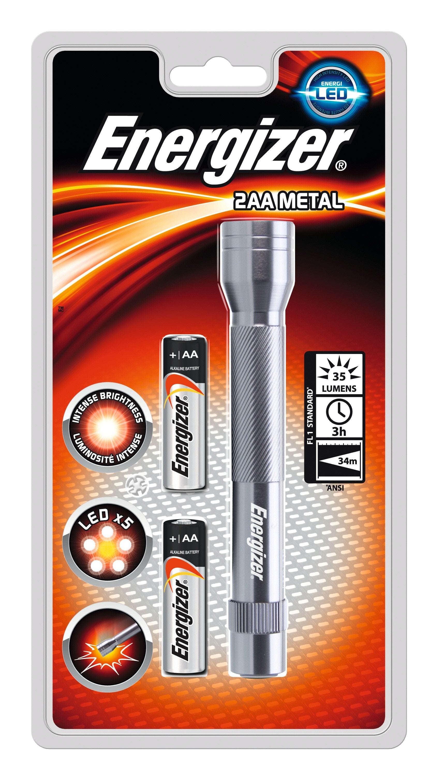 Linterna De Mano Energizer Envaluet06 Gris Led