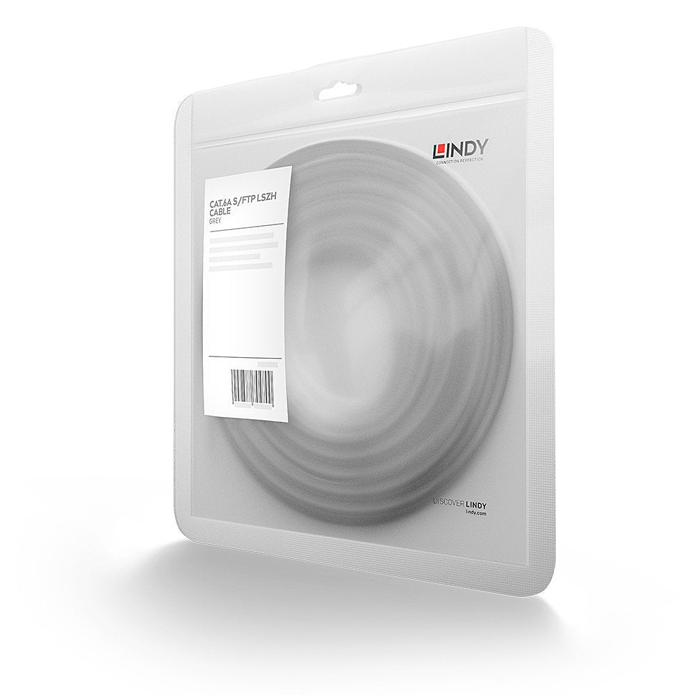 Cable Lindy Cat 6a S/Ftp Lszh 10m Grey