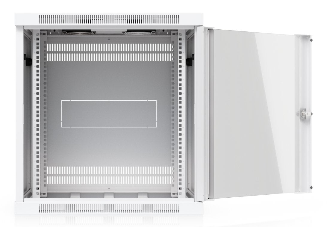 Fully Assembled Wall-Mount Rack With Built-In Fans And Uacc-Rack-12u-Wall-600-G