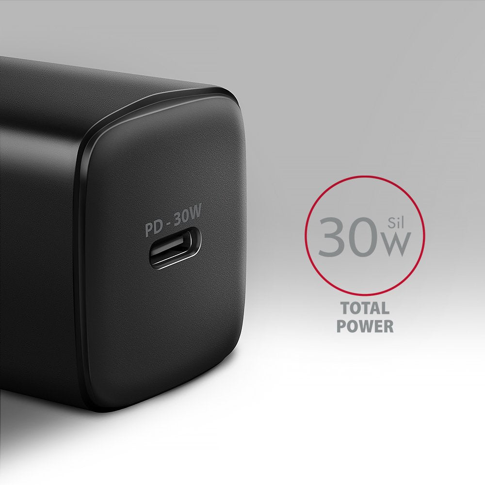 EAN 8595247908315 - Axagon ACU-PD30 kroviklis jungiama tinkl PD 30W, 1x port USB-C, PD3.0/QC3.0/AFC/FCP/Apple Juoda Teléfono imagen 2
