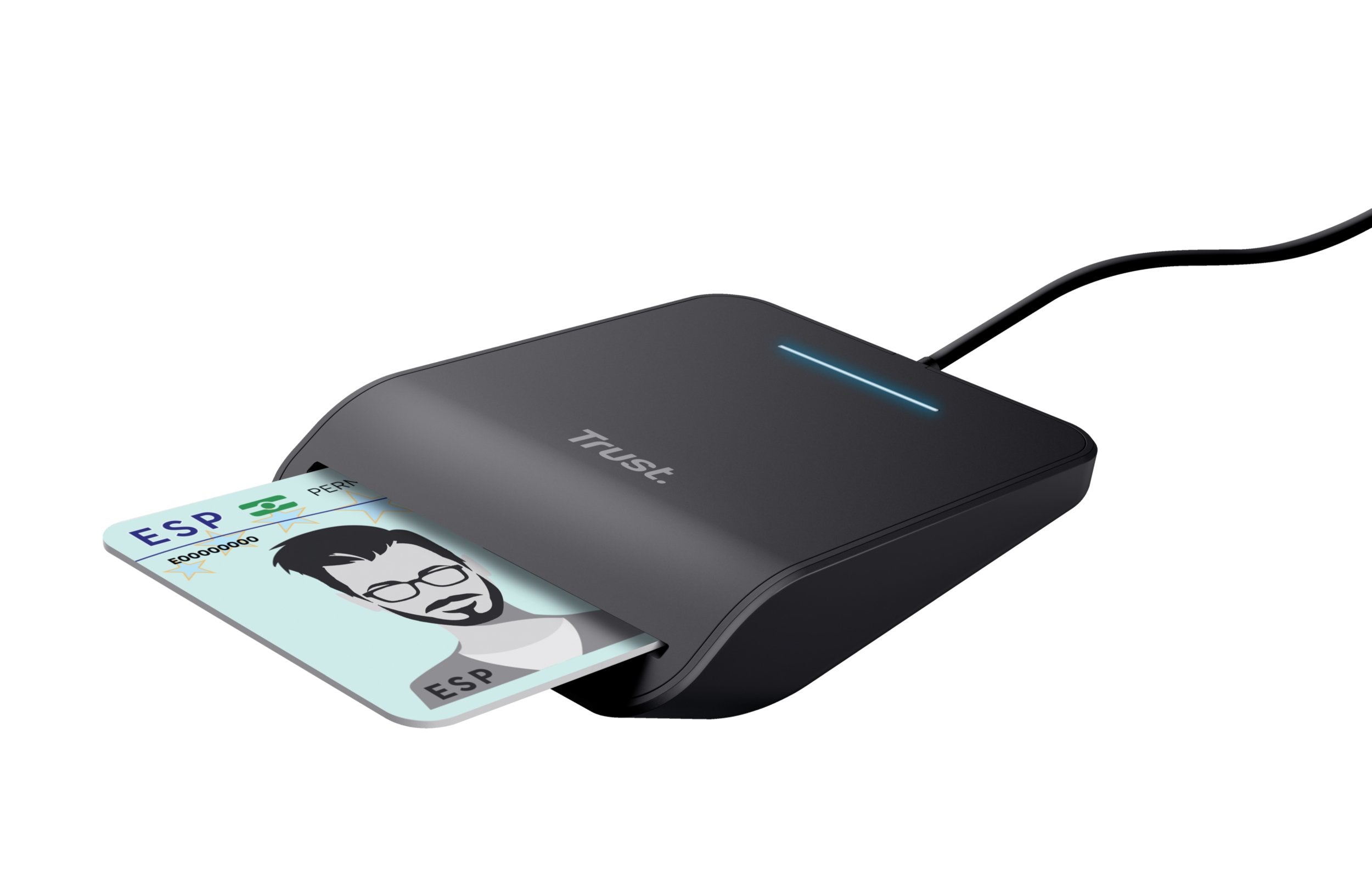 EAN 8713439238907 - Trust Primo lector de tarjeta inteligente Interior USB CardBus+USB 2.0 Negro imagen 4