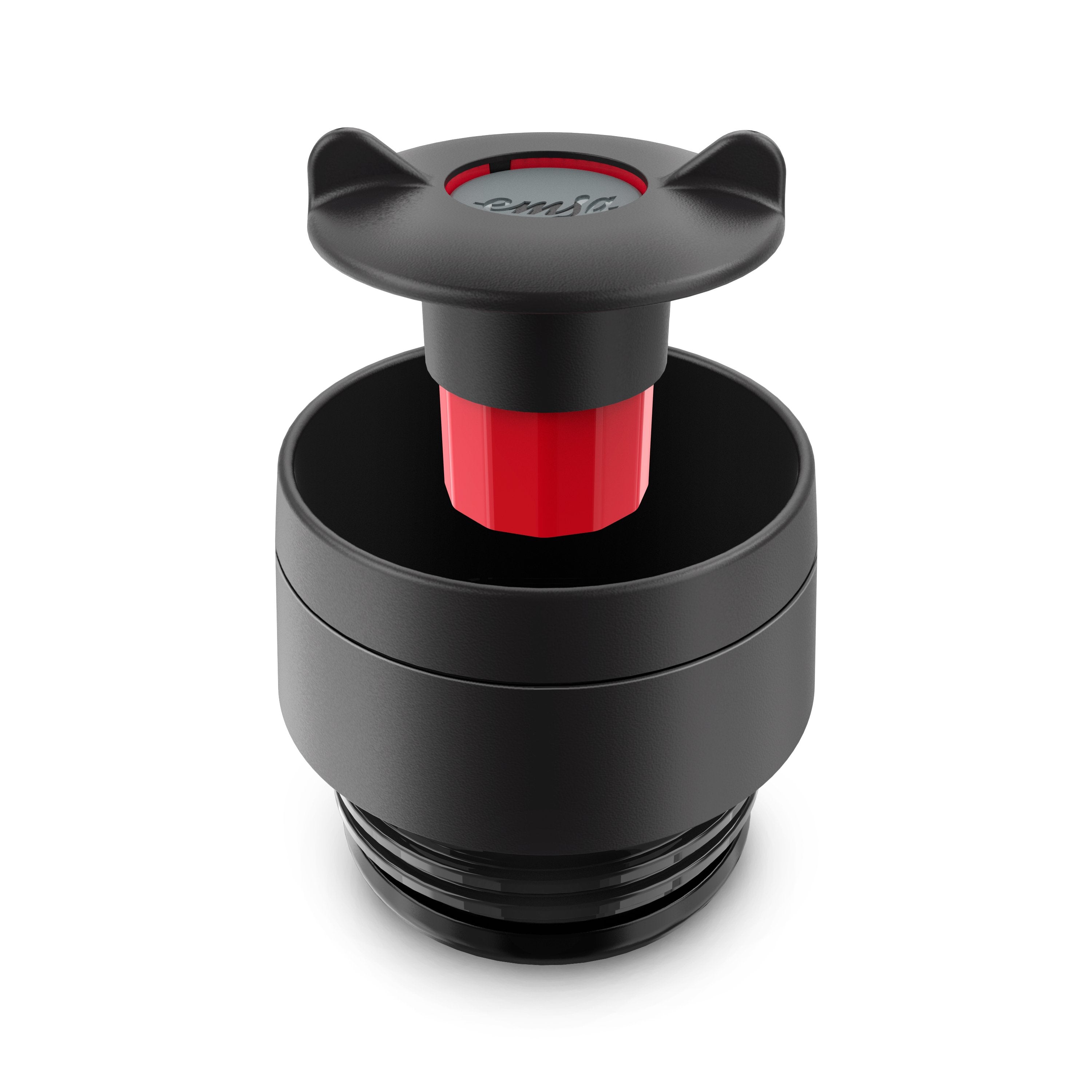 Emsa Travel Mug Taza Térmica Classic Grande Negro/Acero Inoxidable, 0,5 Litros N2022000