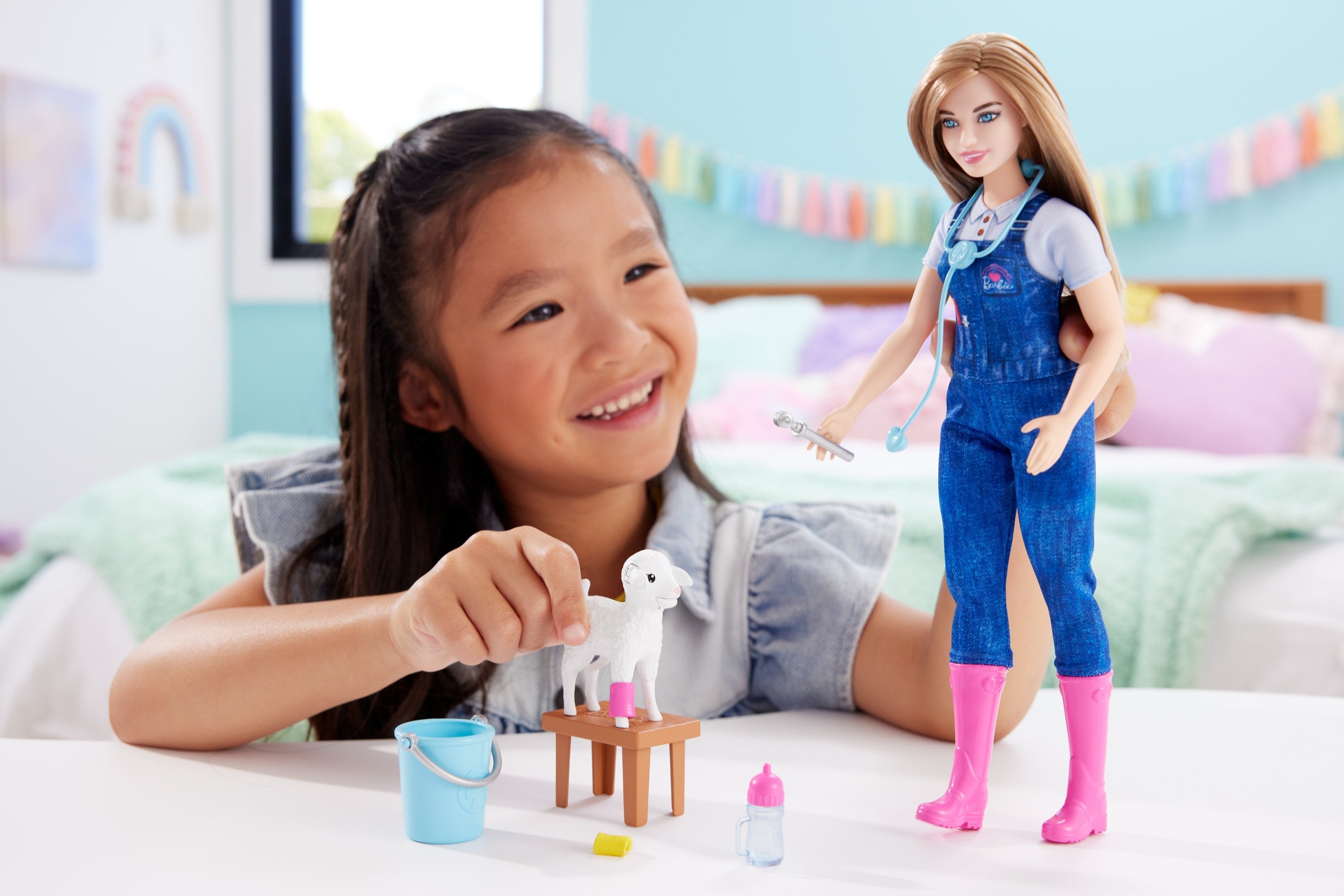 Figura Hrg42 Mattel Barbie Bauernhof-Tierärztin