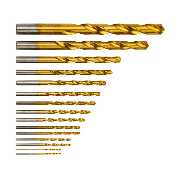 Juego De Brocas Para Metal Hss, 15 Brocas Afiladas Para Agujeros Pasantes Y Ciegos En Metal,