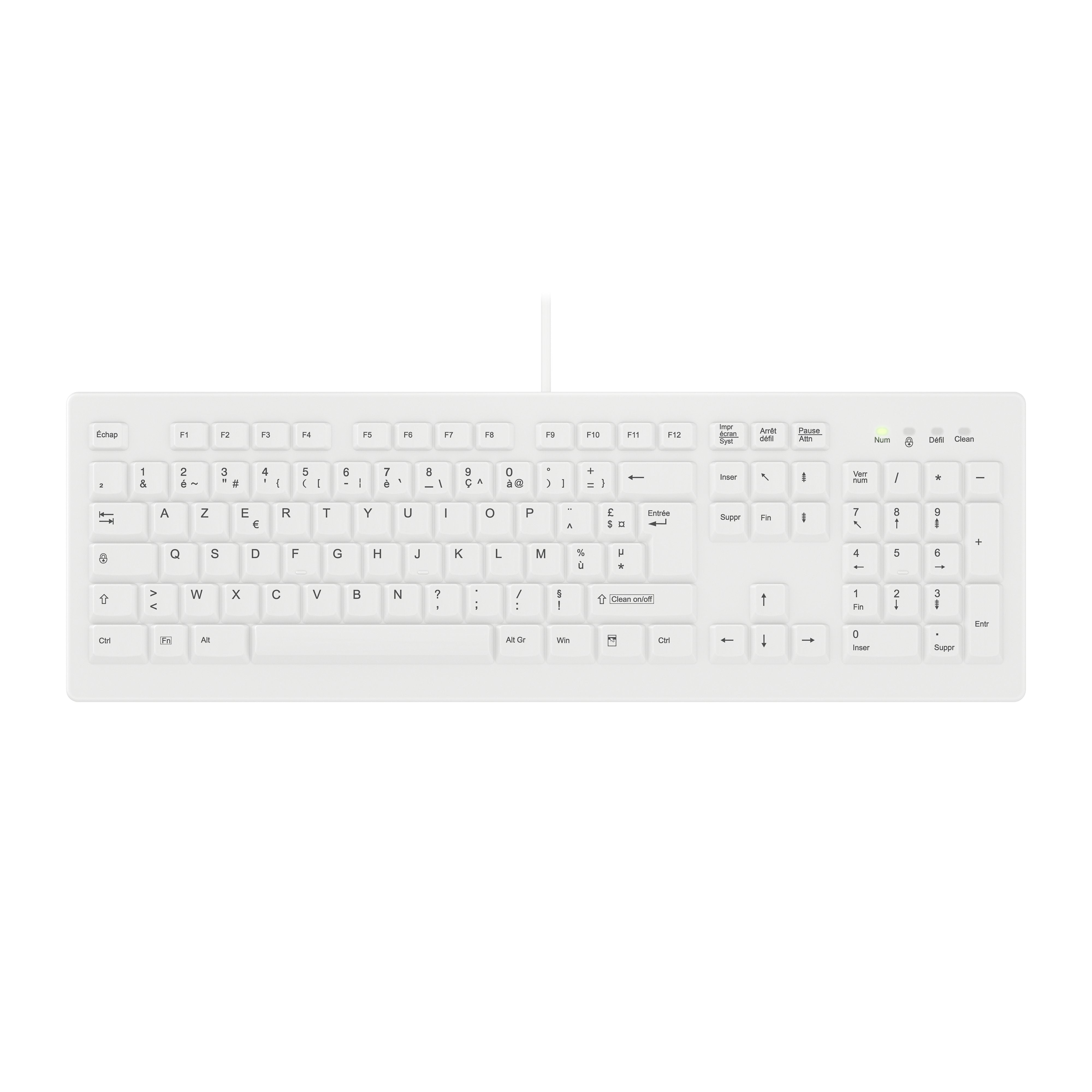 EAN 4025112098505 - Contour Design Active Key AK-C8100F-U1-W/FR teclado Médico USB AZERTY Francés Blanco imagen 1