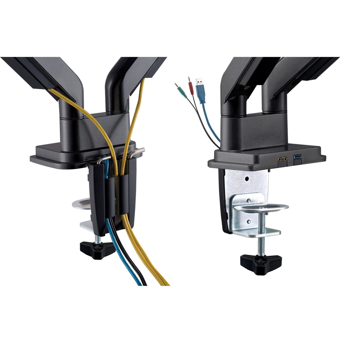 Soporte De Escritorio Inline Con Elevador Y Usb 3.0, Móvil, Para Dos Pantallas De Hasta 81 Cm (32") Máx. 9 Kg