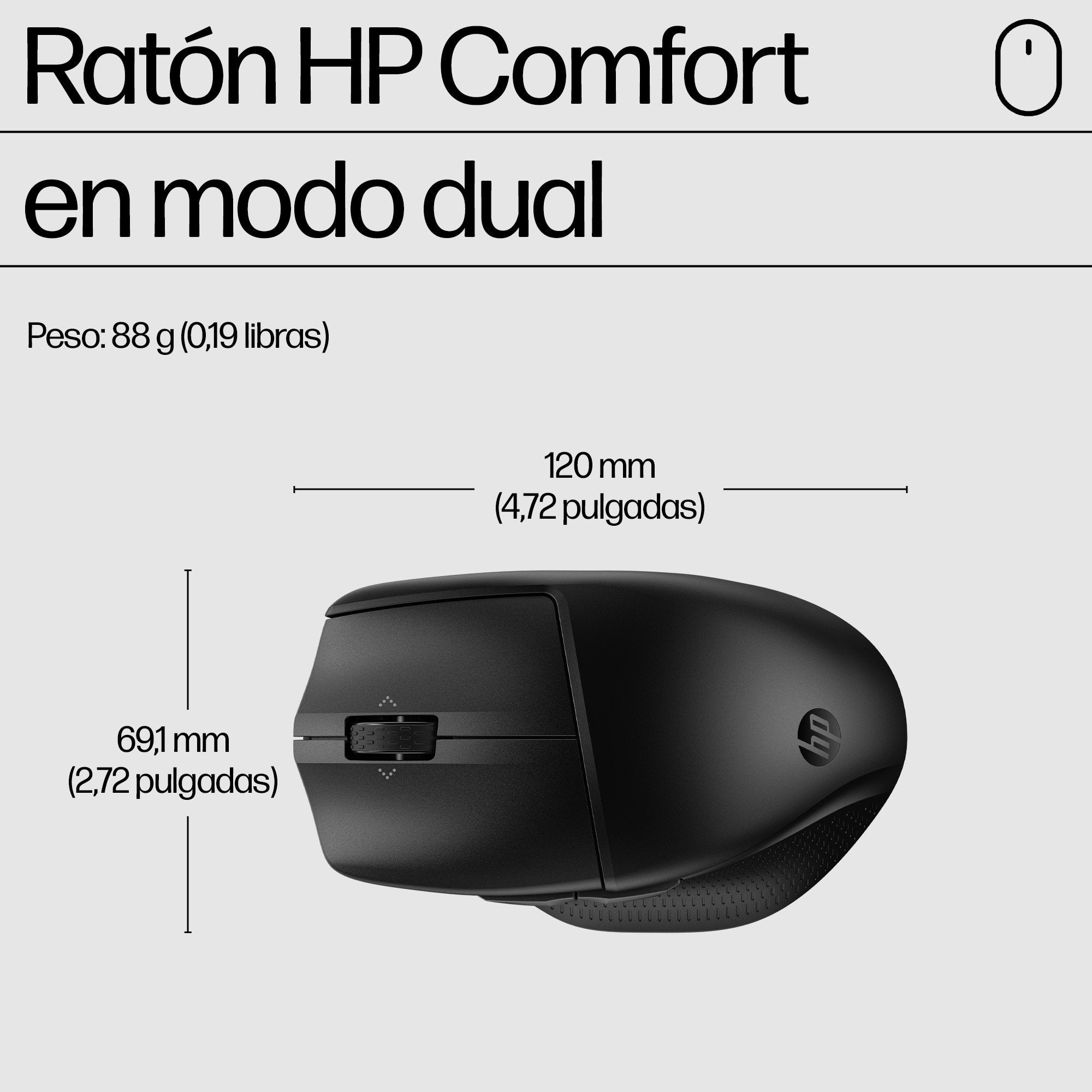 EAN 197498230610 - HP 680 Comfort Dual-Mode Keyboard and Mouse Combo teclado Ratón incluido Hogar RF Wireless + Bluetooth Neg imagen 3