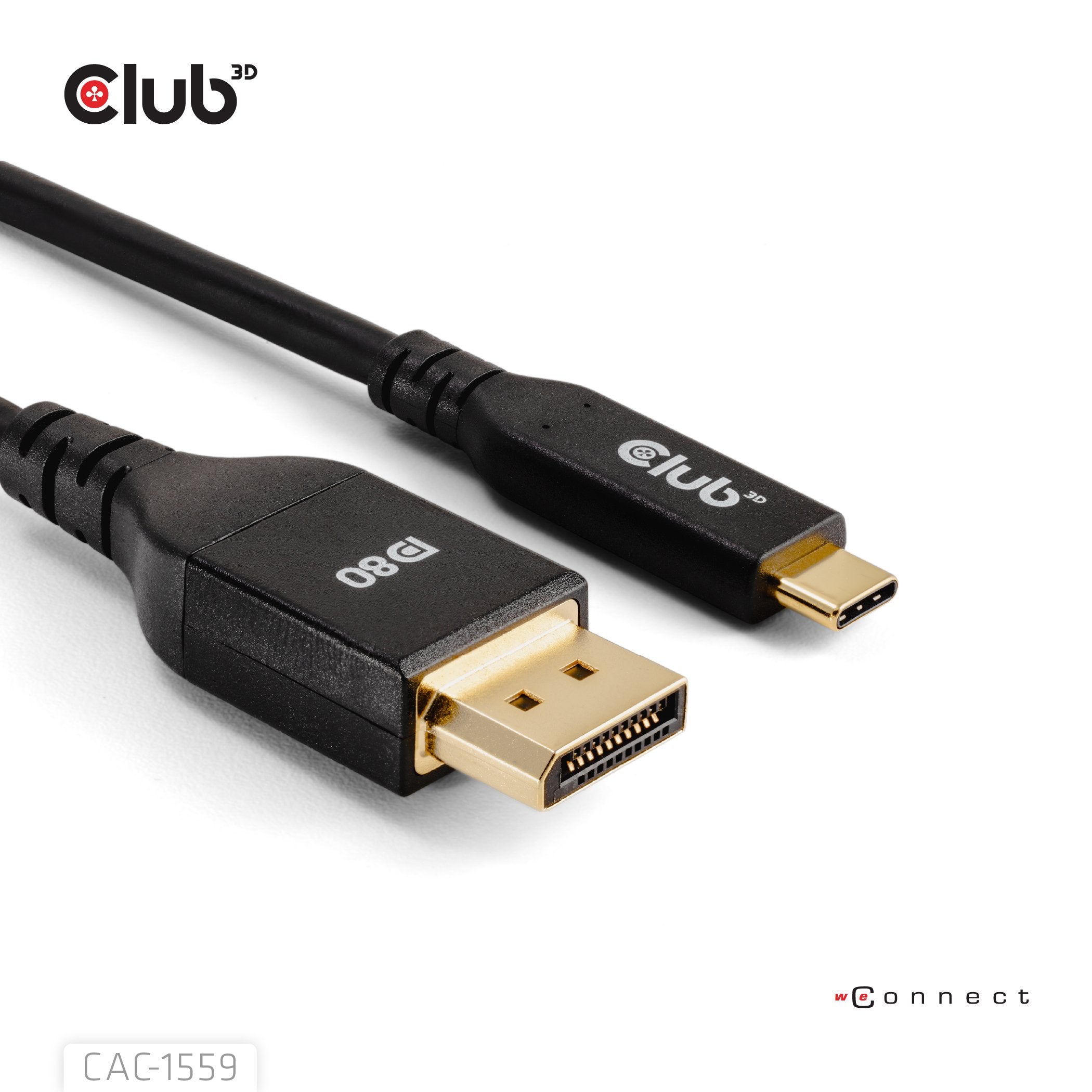 EAN 8719214473099 - CLUB3D USB TYPE-C TO DISPLAYPORT DP80 BIDIRECTIONAL VESA CERTIFIED CABLE 1M/3.28 FT - Kabel - Digital/Dat imagen 4