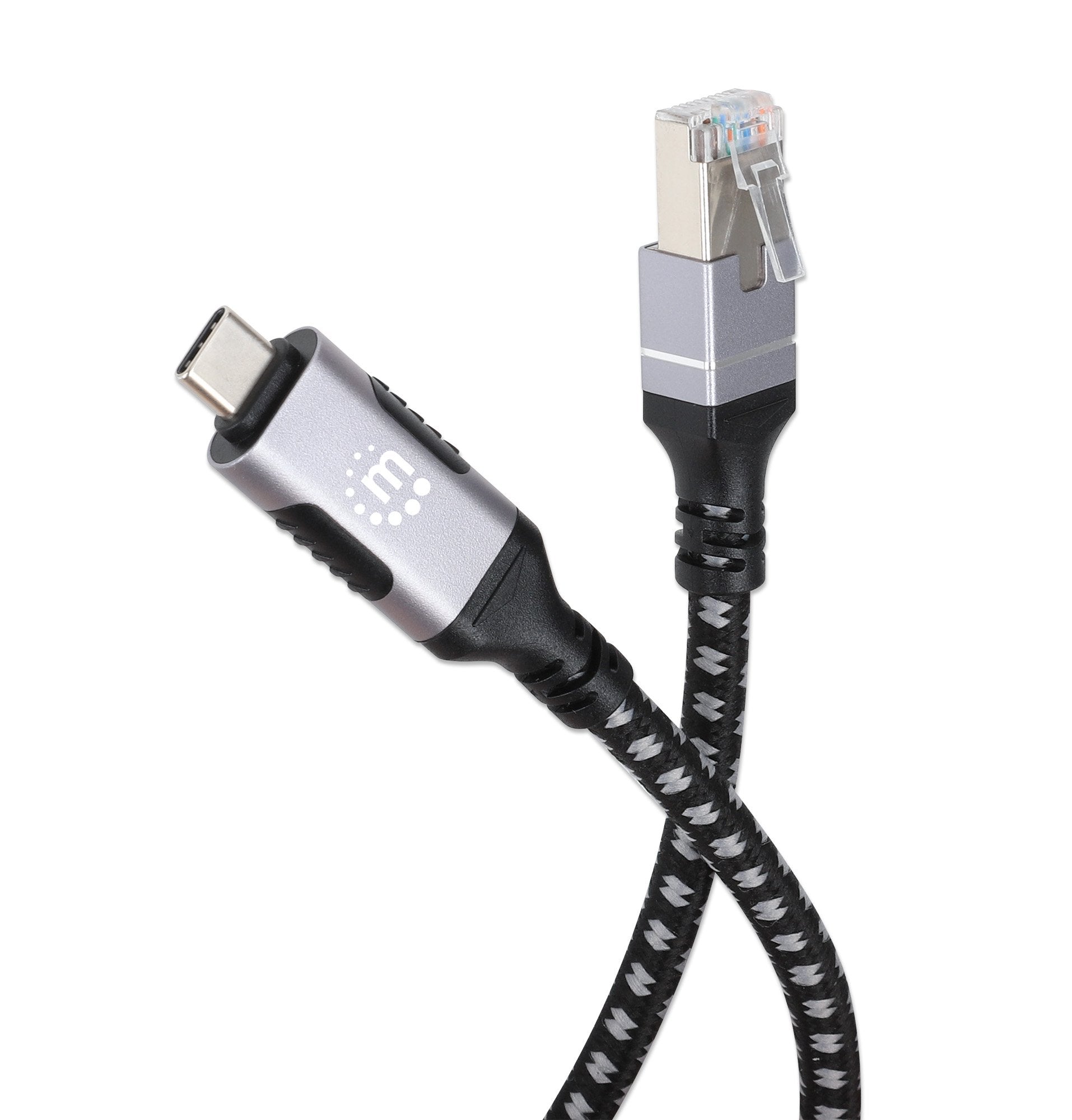 EAN 0766623394826 - Manhattan 394826 cambiador de género para cable RJ-45 USB-C Negro, Plata imagen 5