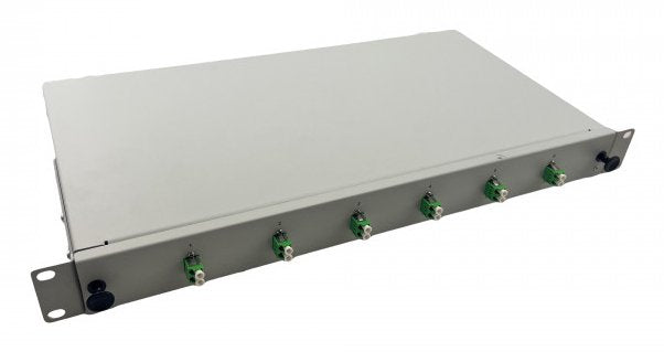 Helos Lwl 19" Spleissbox 6 X Lc/Apc Duplex Os2, Spleissfertig, Gris