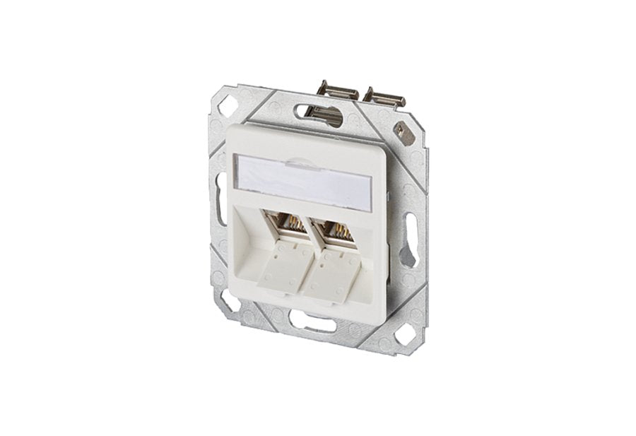 Metz Connect E-Dat Módulo 2 Port Upk Cat.6a, Blanco Puro