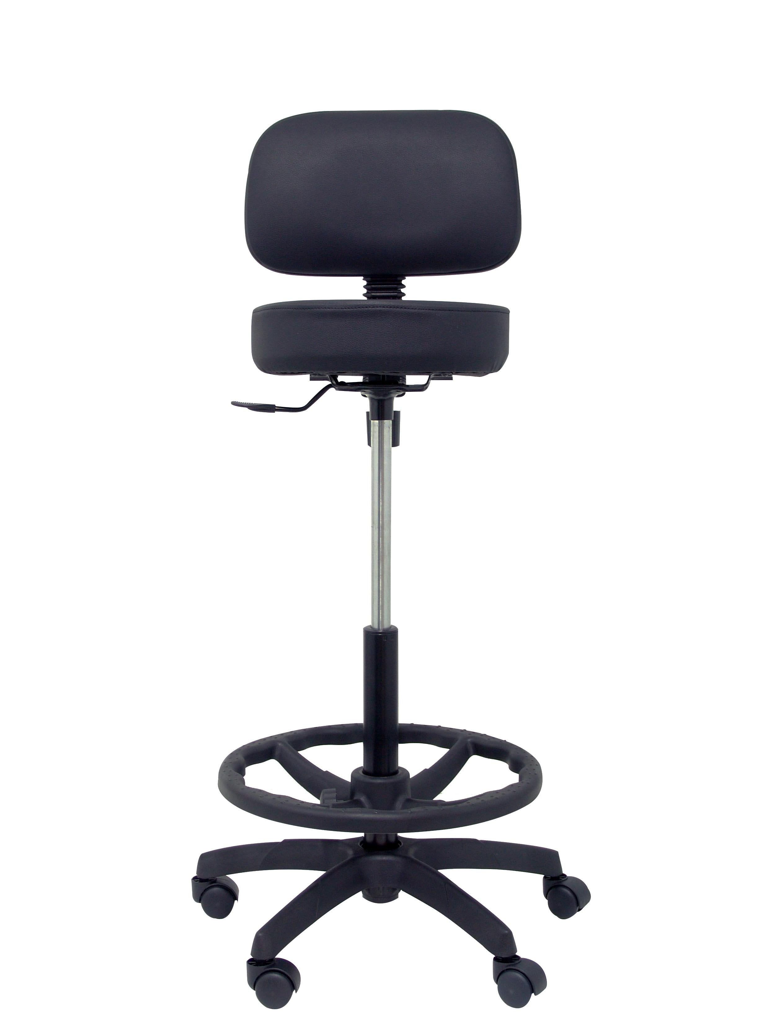 Taburete Llanos Similpiel Negro T01clspne