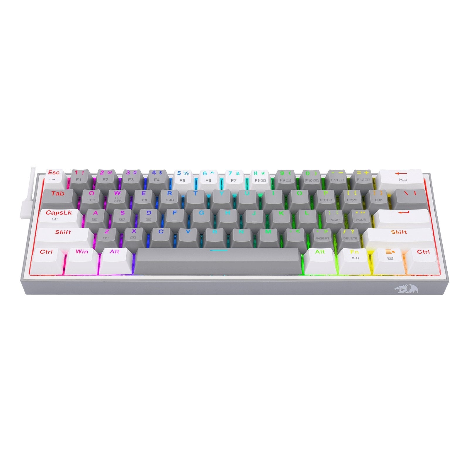 EAN 6950376706706 - REDRAGON FIZZ PRO K616 teclado Juego USB + RF Wireless + Bluetooth QWERTY Inglés Gris, Blanco imagen 6