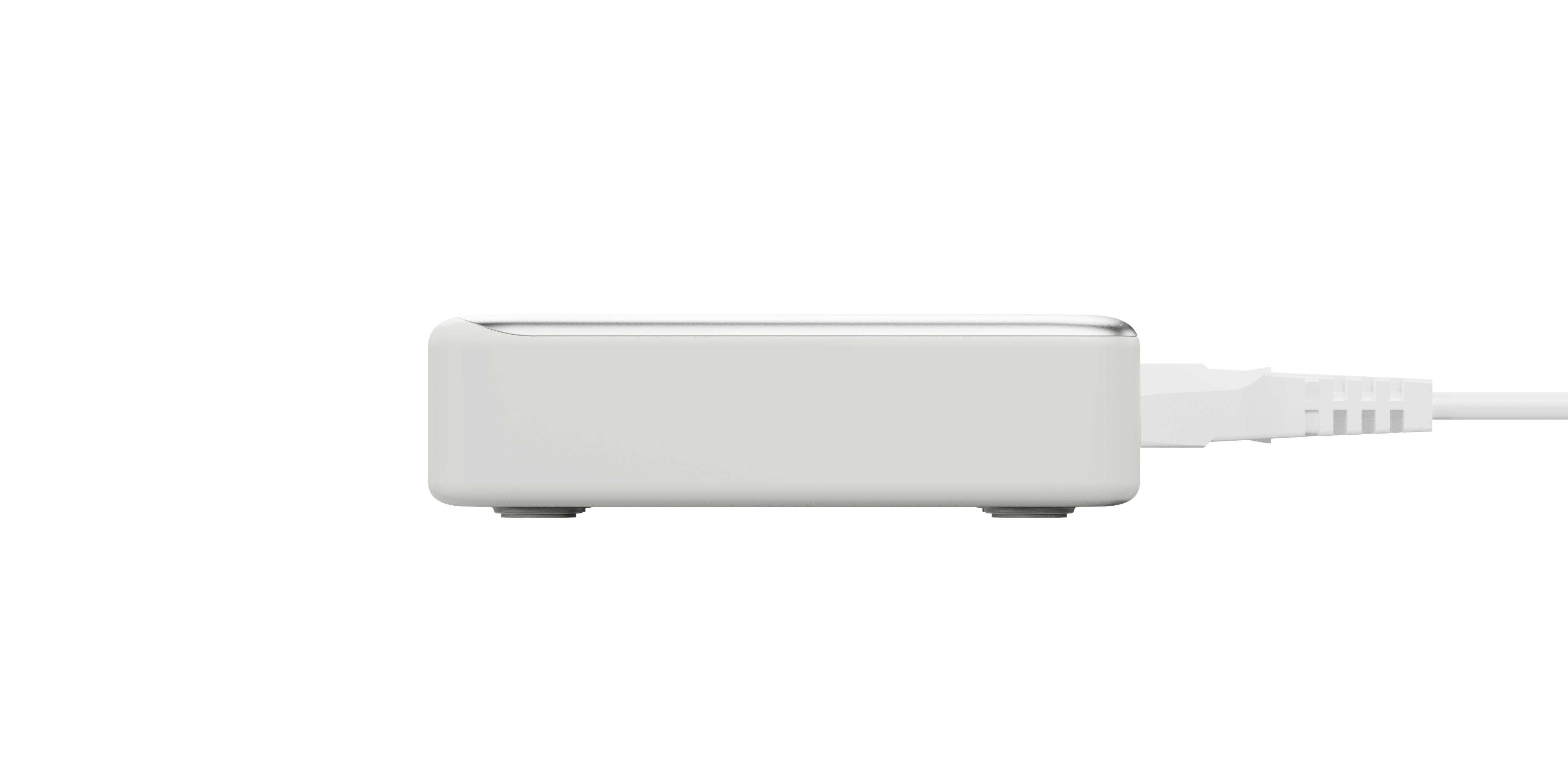 Cargador Escritorio 4xusb-C 240w Gan2 Plata Linq Hasta 240w/ 4xusb-C Pd/ 140w Máximo Por Puerto