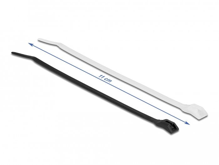 Delock Cablebinder Mit Flachem Kopf L 110 X B 2,5 Mm 100 Stück