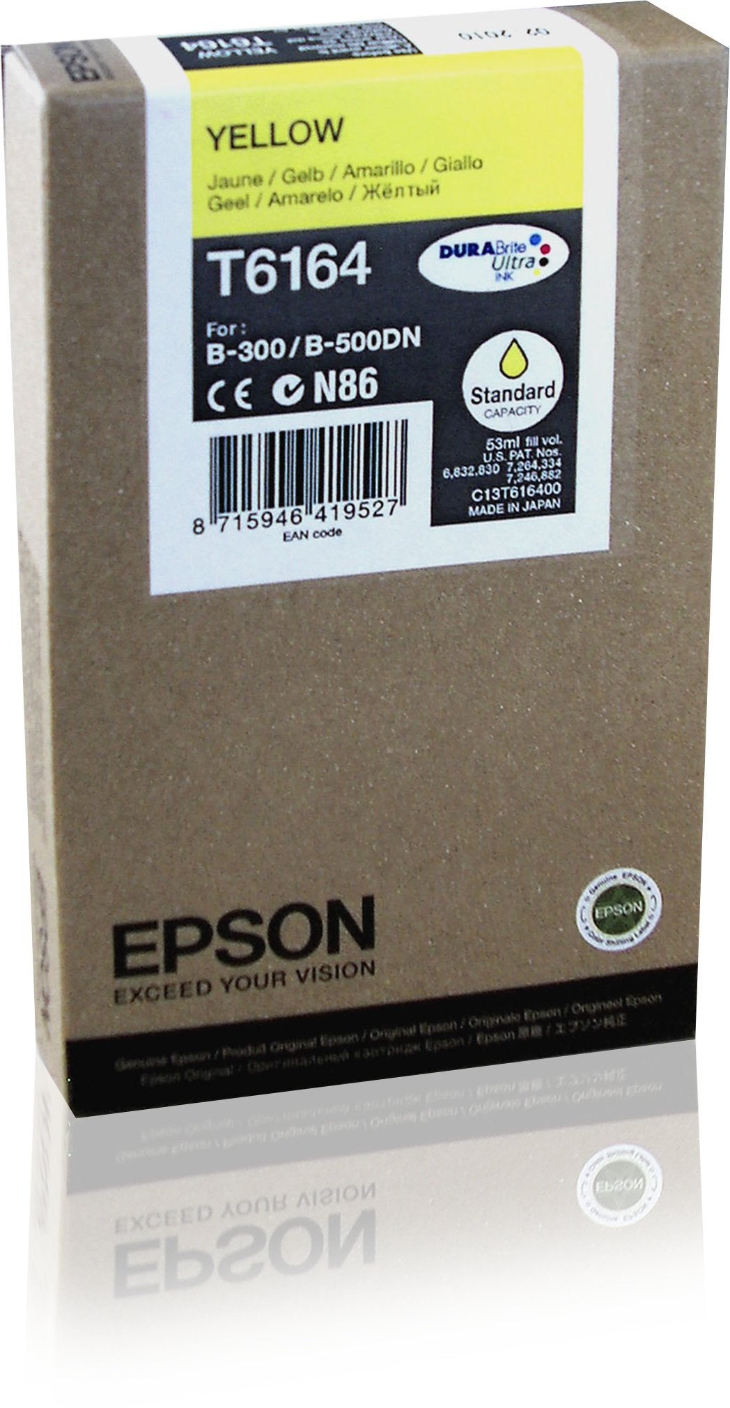EAN 0010343869936 - Epson Ink Cartridge SC Yellow 3.5k cartucho de tinta 1 pieza(s) Original imagen 1
