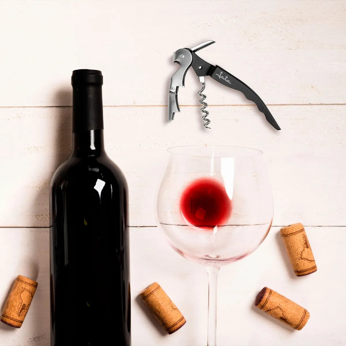 EAN 8436584383321 - JATA HVIN2202 sacacorchos Sacacorchos de palanca Negro, Acero inoxidable imagen 6