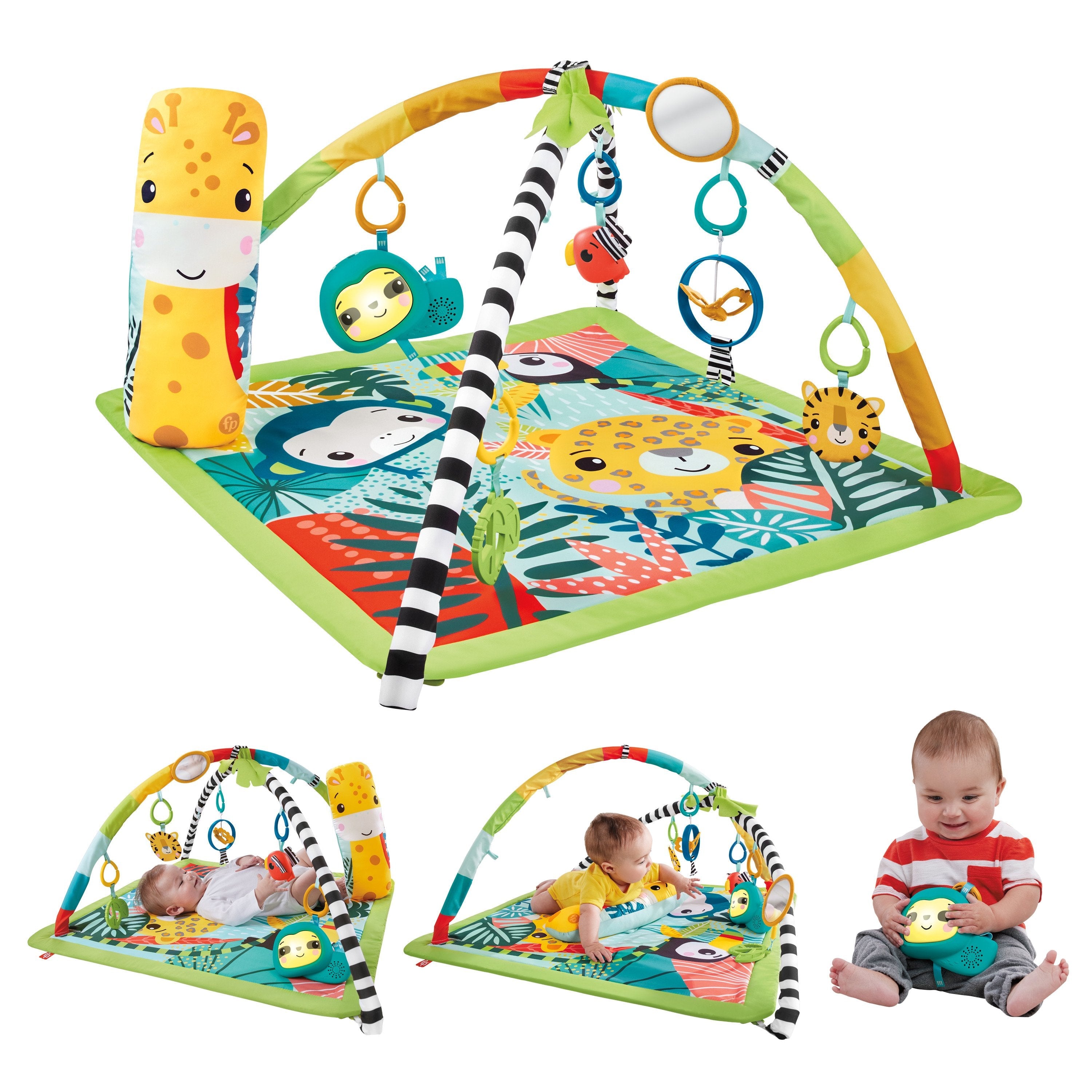 EAN 0194735095919 - Fisher-Price HJW08 gimnasio para bebé y tapete de juego Tela, Plástico Multicolor Manta de juegos para be imagen 1