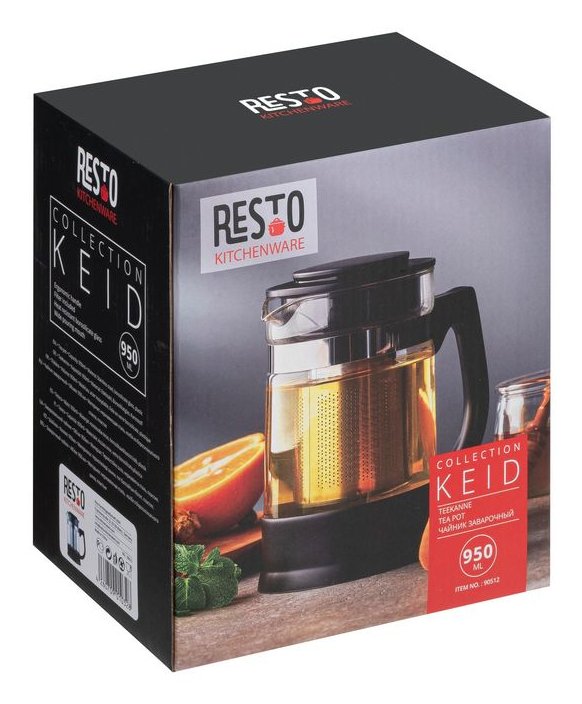EAN 4260709010328 - Resto Kitchenware 90512 tetera Un sola tetera 950 ml Negro, Transparente imagen 9