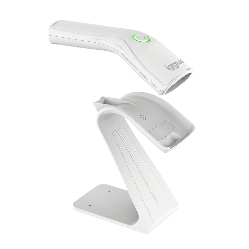 Iggual Lector Código Barras 2d Usb Botón Blanco