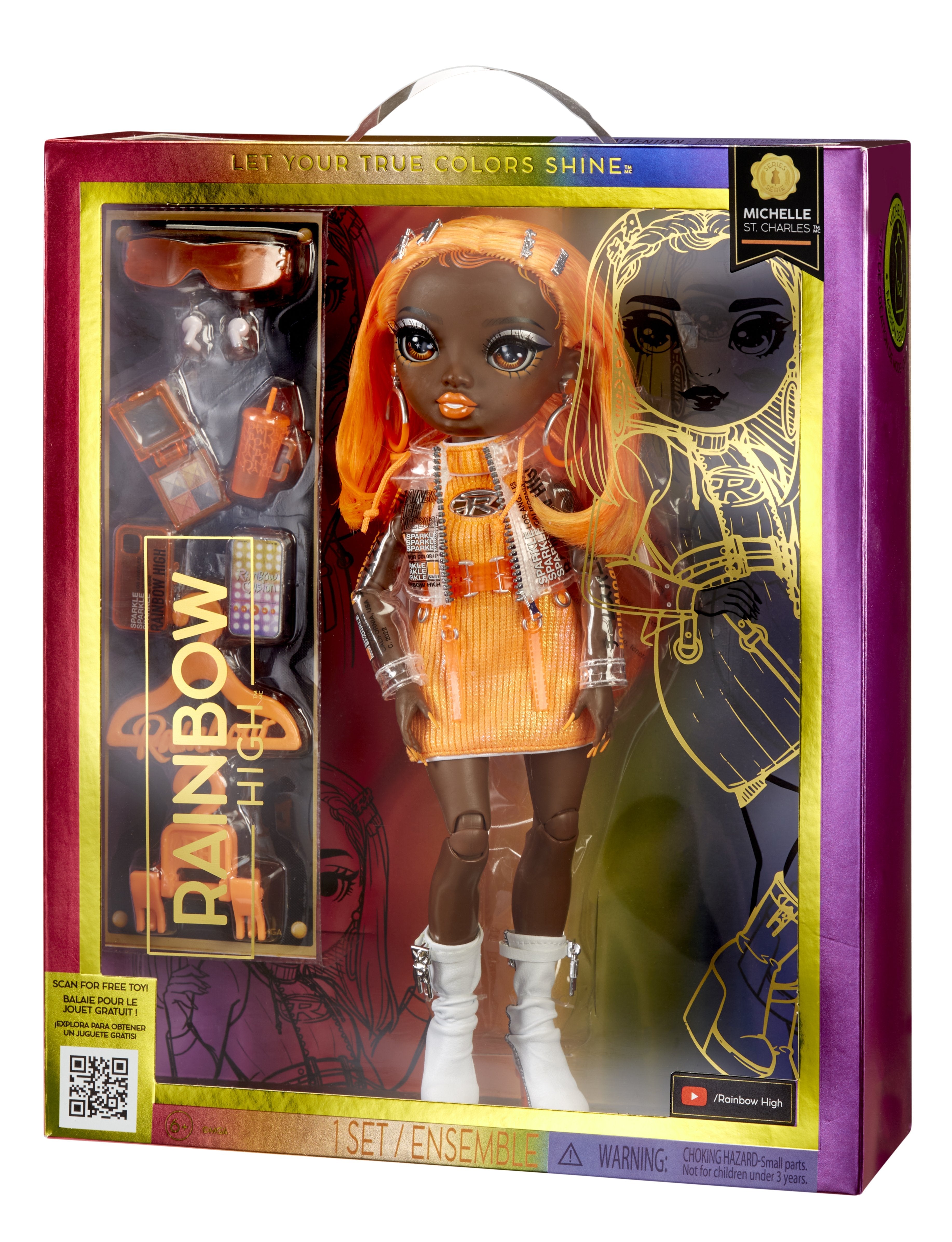 EAN 0035051583127 - Rainbow High Orange Fashion Doll -Michelle St. Charles imagen 8