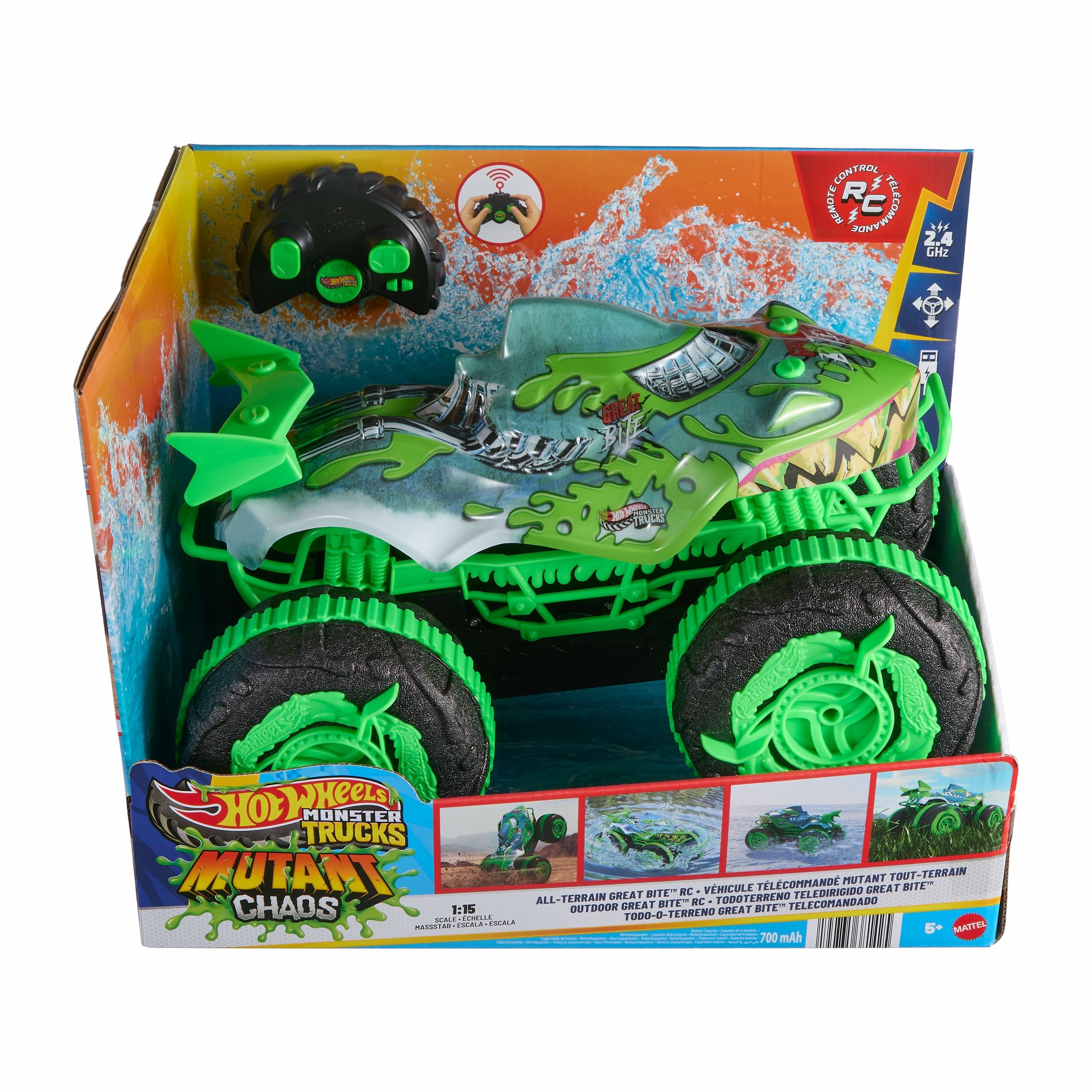 Coche Todoterreno Radio Control Mutant Chaos Monster Trucks Hot Wheels