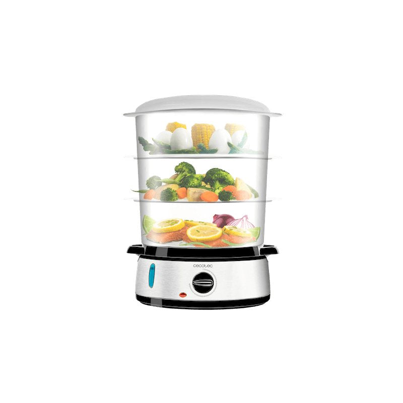 EAN 8435484041096 - Cecotec Vapovita 3000 Inox vaporizador Independiente 800 W Negro, Acero inoxidable, Transparente imagen 2