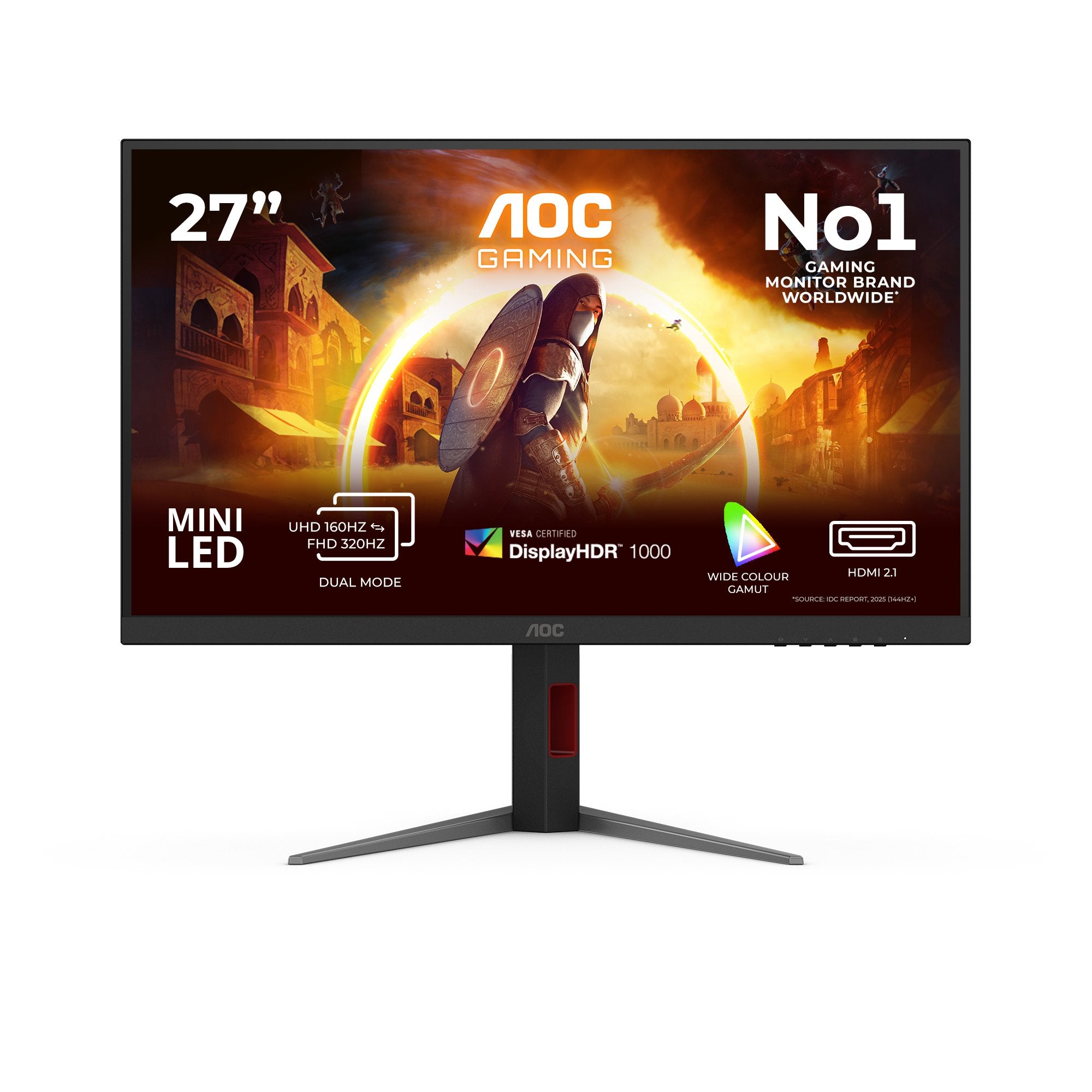 EAN 4038986183123 - AOC G4 U27G4XM pantalla para PC 68,6 cm (27") 3840 x 2160 Pixeles 4K Ultra HD LED Negro, Rojo imagen 1