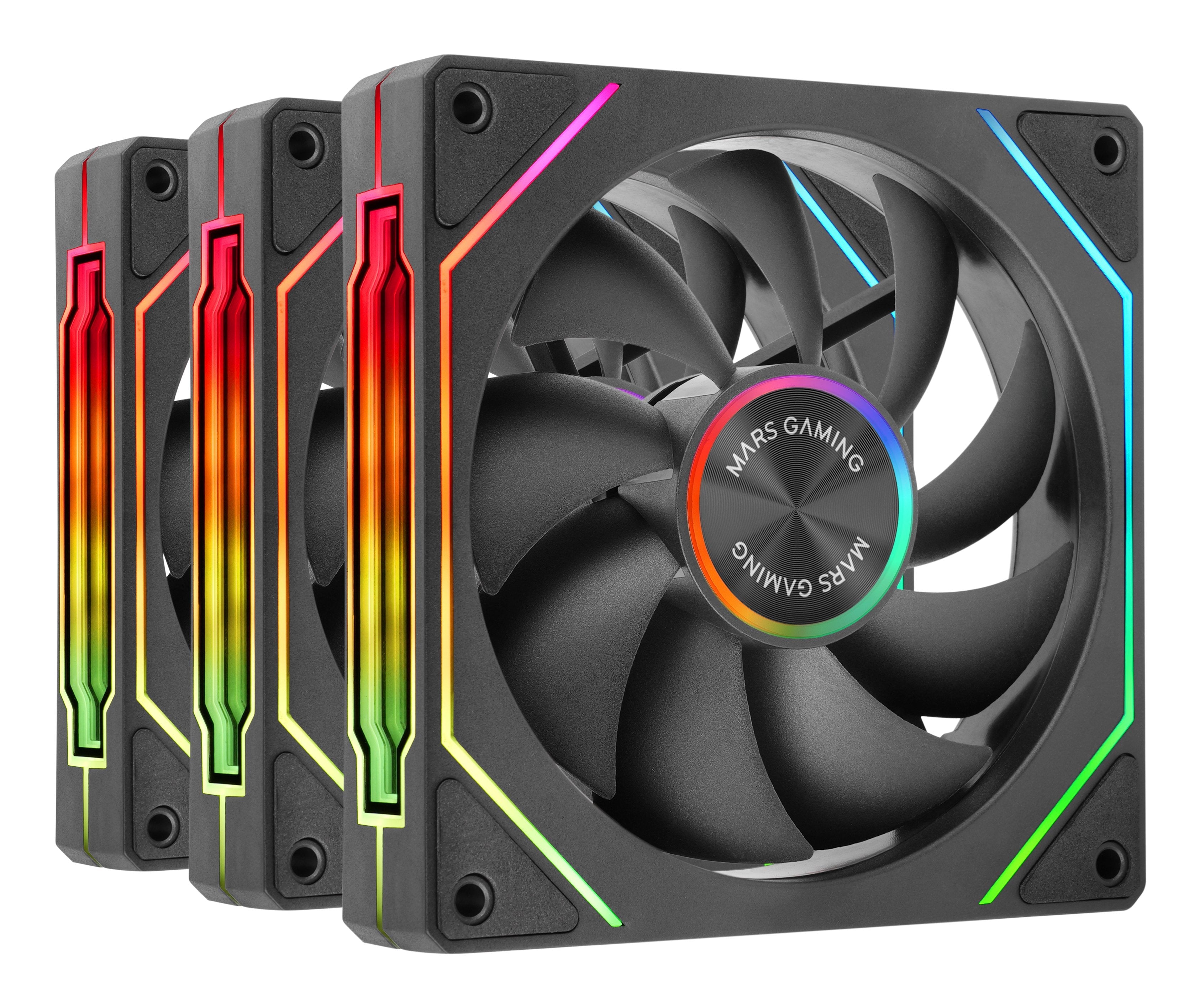 Pack 3 Ventiladores Mars Gaming Mf-Linkfinitykit2 12cm Argb