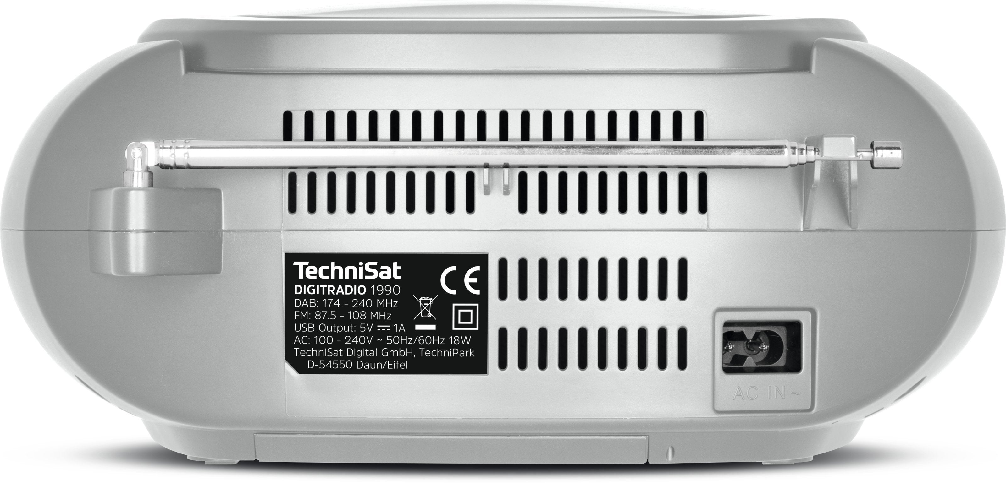 EAN 4019588139527 - TechniSat DigitRadio 1990 Analógico y digital 3 W DAB+, FM Plata Reproducción MP3 imagen 5