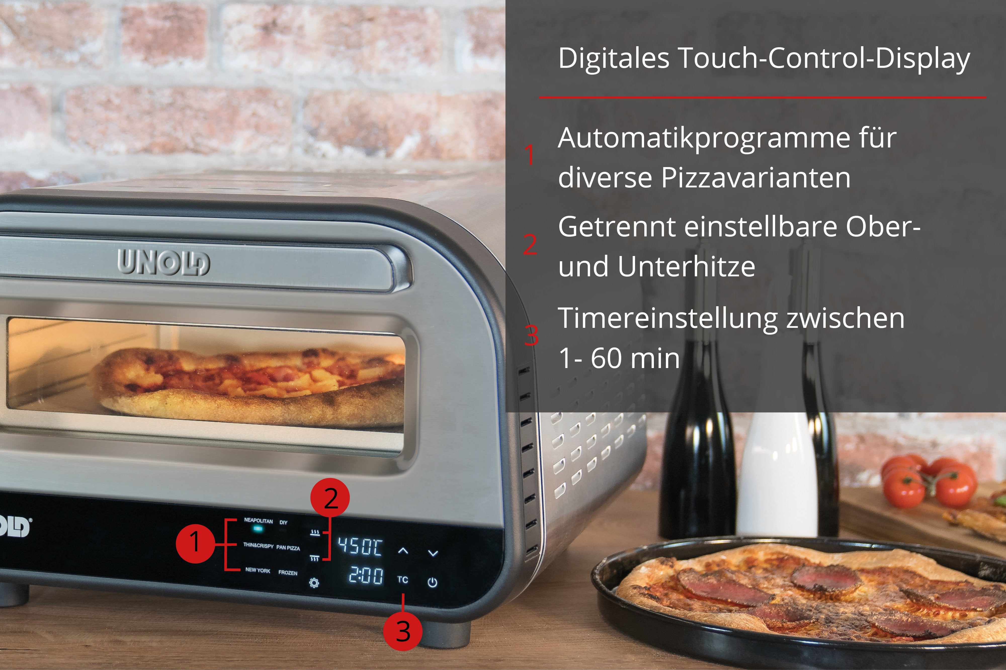 EAN 4011689688164 - Unold 68816 fabricante de pizza y hornos 1 Pizza(s) 1700 W Plata imagen 7