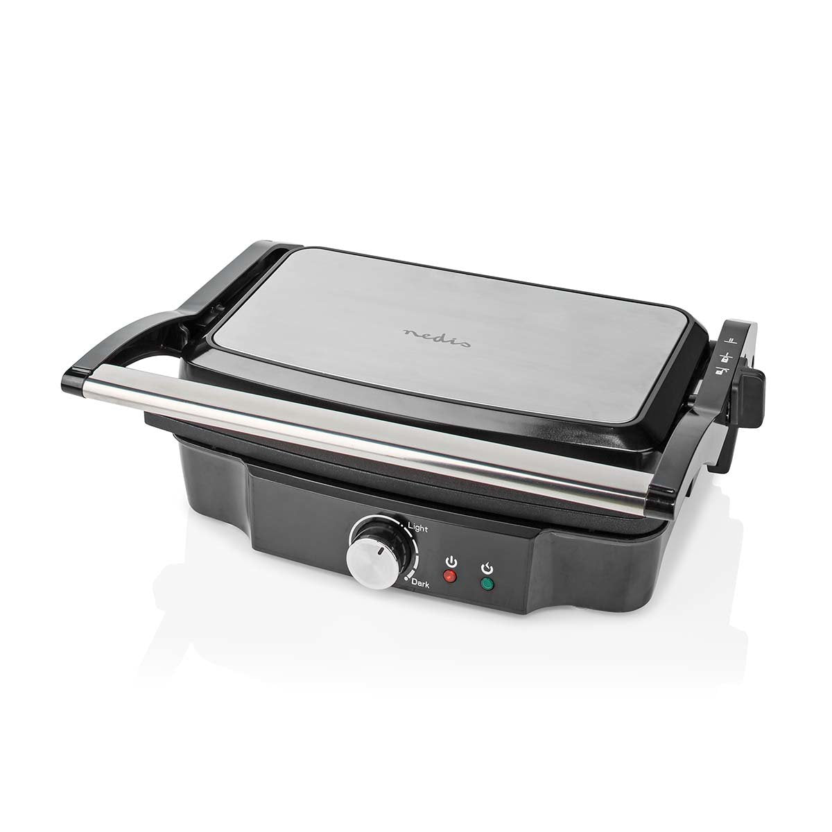 Nedis Parrilla De Contacto 1500 W Control De Temperatura Ajustable Acero Inoxidable / Plastico