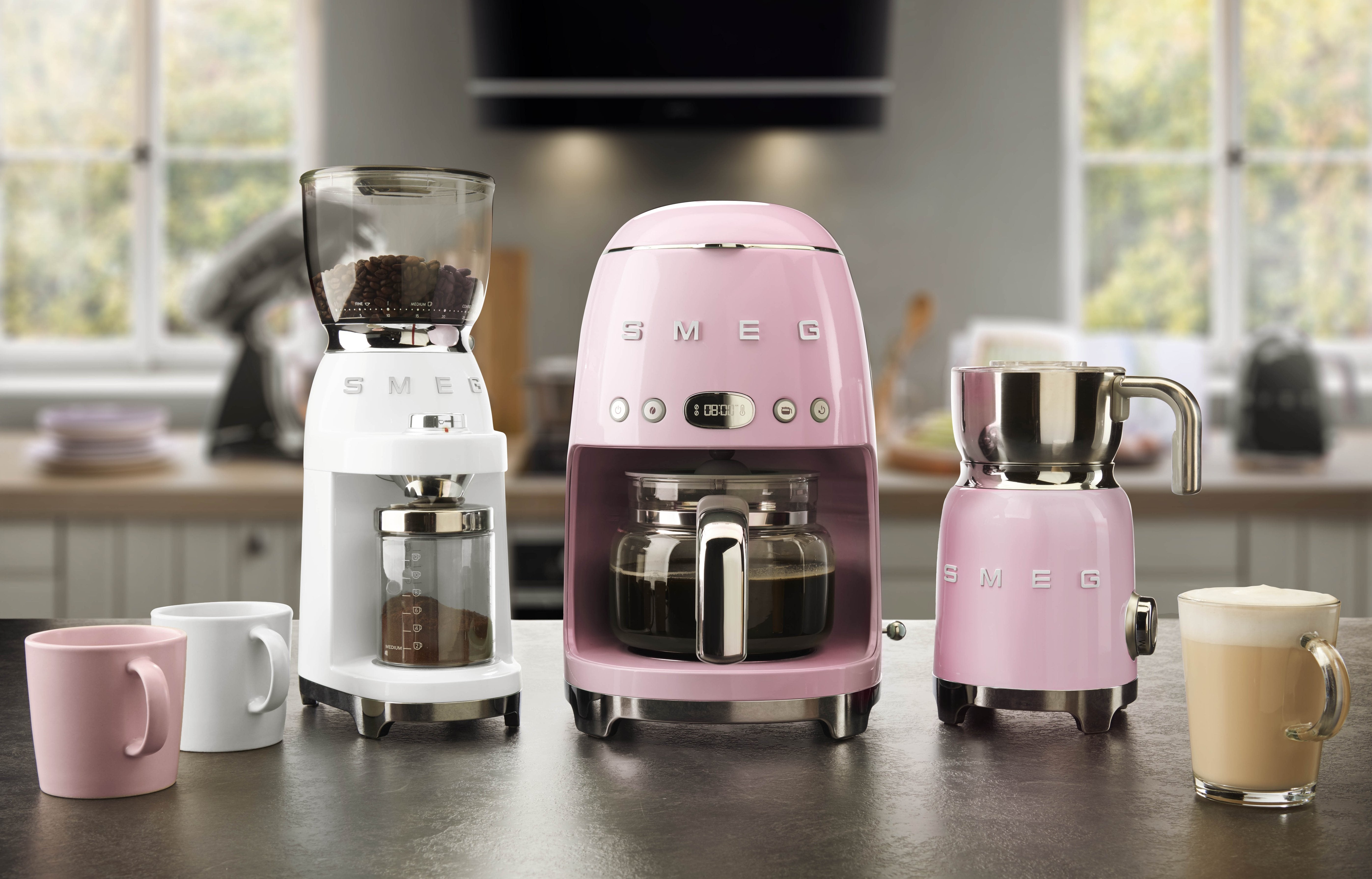 Smeg Dcf02pkeu Kaffeemaschine 50`S Style Rosa