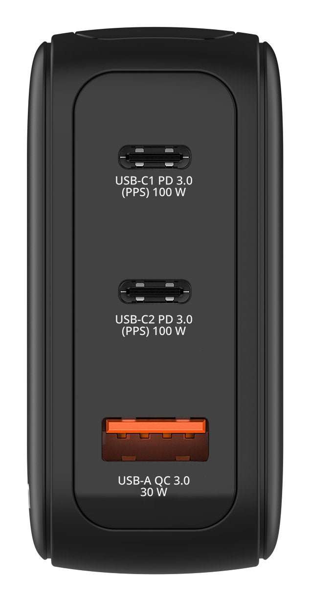 Verbatim Mini Gan Charger 3 Port 100w W Display Eu Uk Us