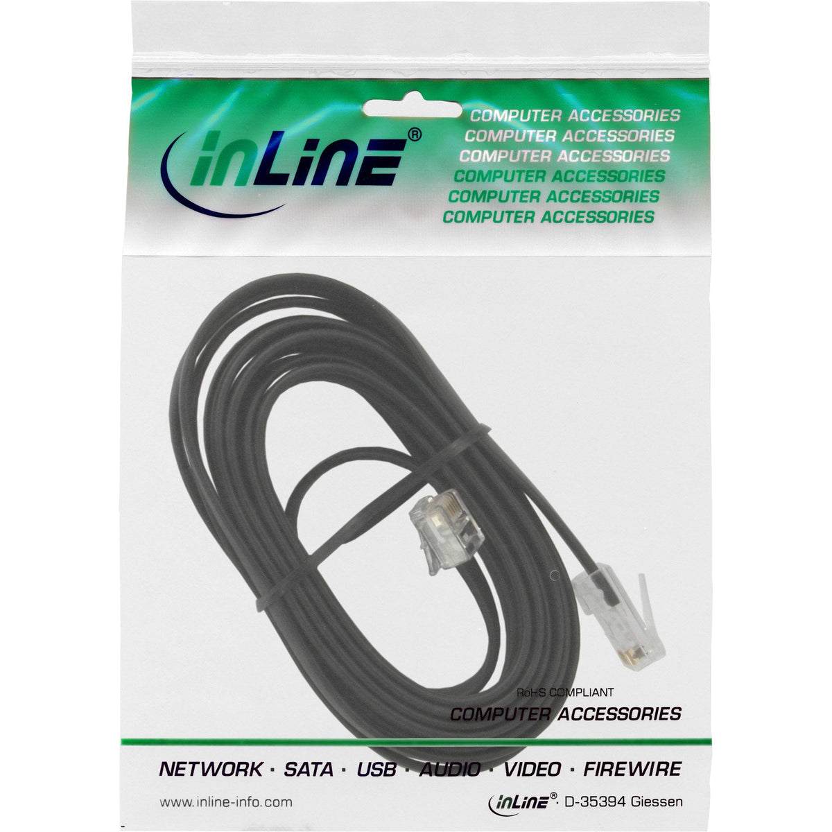 Cable Modular Inline Rj45 8p6c A Rj12 6p6c Macho A Macho 3m