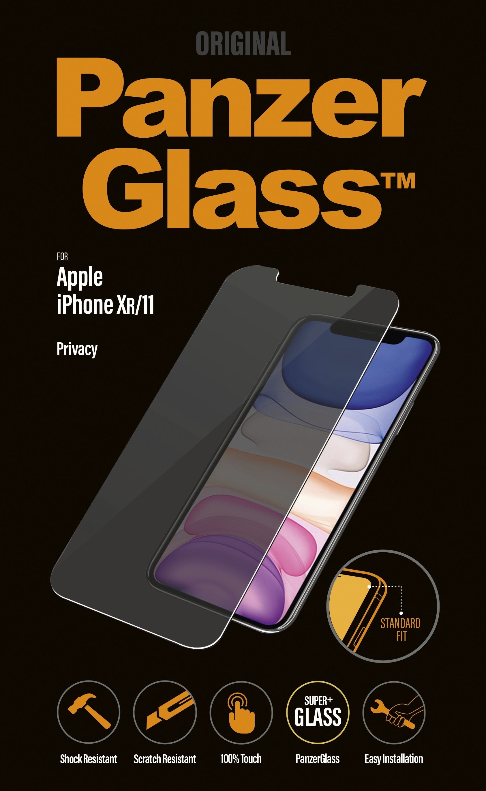 Protector De Pantalla Panzerglass P2622 Para Iphone Xr/11 Cristal Templado Recubrimiento Antideslumbrante
